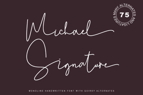 Michael Signature Font for Creative Projects