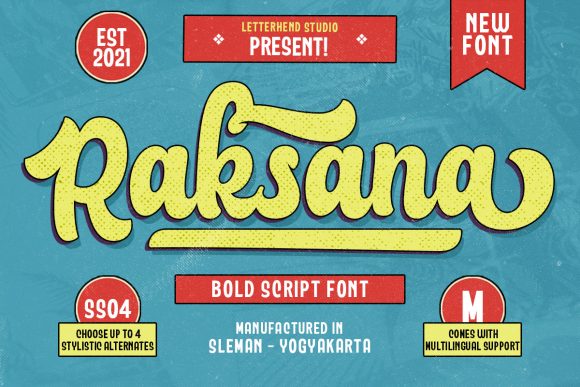 Raksana: A Bold Script Font for Creative Makers